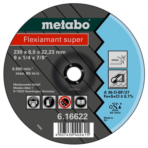 Metabo Flexiamant Super Brusný kotouč pro nerezovou ocel 150x6,0x22,23 Inox 616604000