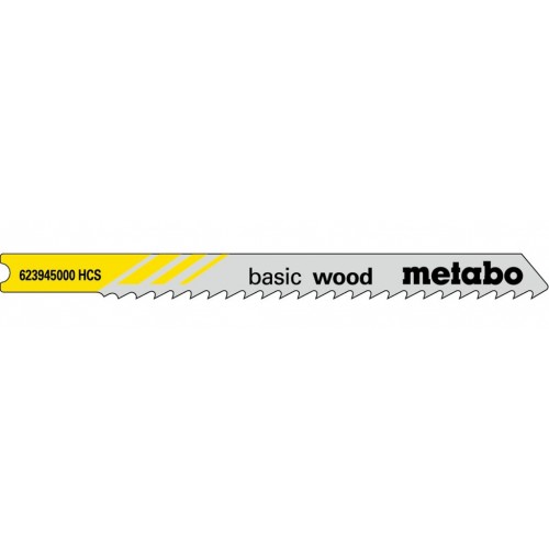 Metabo „Basic wood" 5 u- Plátků pro přímočaré pily na dřevo 74/3,0 mm 623945000