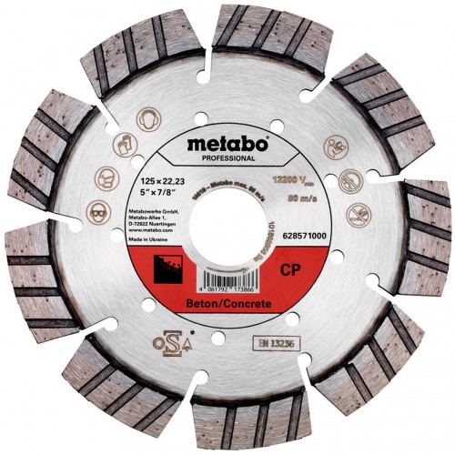 Metabo Diamantový řezný kotouč 125x22,23mm "CP" Beton "Profesionál" 628571000