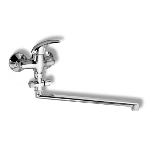 NOVASERVIS METALIA paneláková nástěnná vanová baterie 100mm chrom-plná 55073/1,0