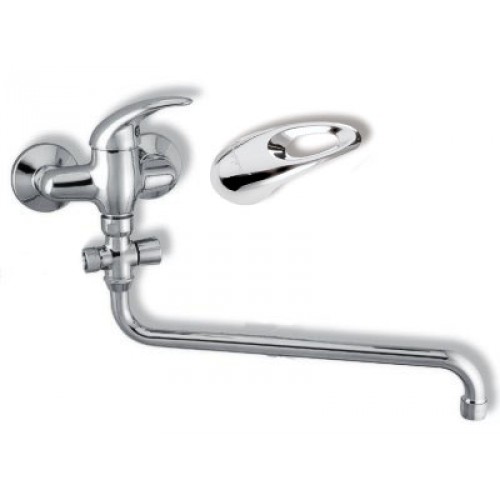 NOVASERVIS METALIA paneláková nástěnná vanová baterie 100mm chrom-otvor 55175/1,0
