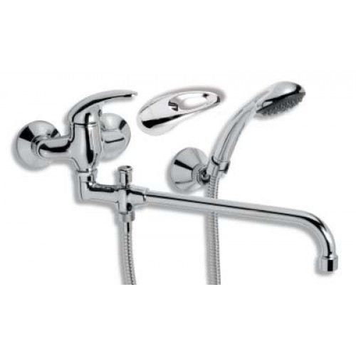 NOVASERVIS METALIA paneláková nástěnná vanová baterie 100mm chrom-otvor 55137,0