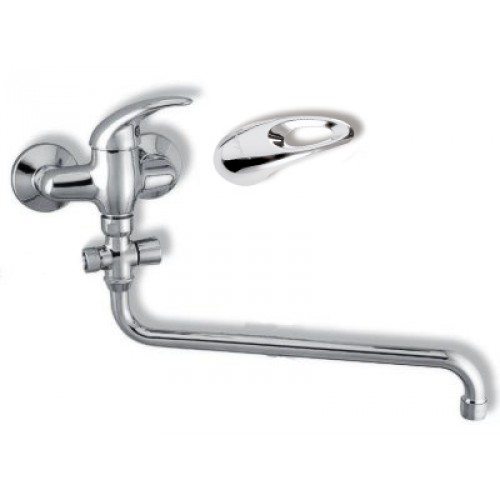 NOVASERVIS METALIA paneláková nástěnná vanová baterie 150mm chrom-otvor 55171/1,0