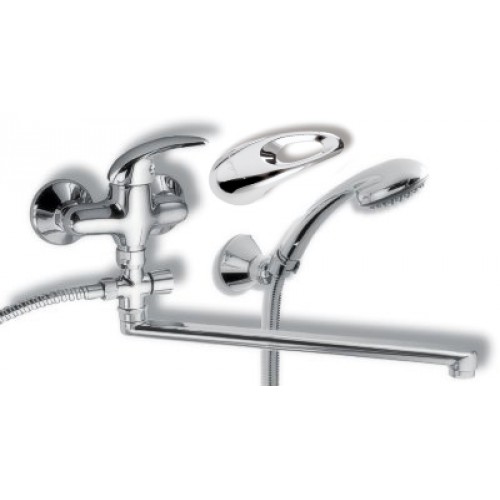 NOVASERVIS METALIA paneláková nástěnná vanová baterie 150mm chrom-otvor 55172,0