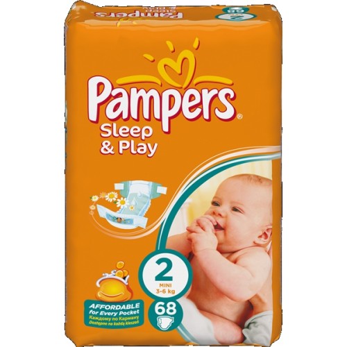 PAMPERS Sleep&Play Mini Dětské plenky 3-6kg 68ks PAMPERS Sleep&Play Mini Dětské plenky 3-6kg 68ks