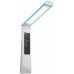 PANLUX DAISY multifunkční stolní lampička s displejem, bílo/modrá PN15300003