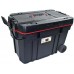 Plastový pojízdný kufr, tažná rukojeť 610x375x415 mm, 2 přihrádky PP2029