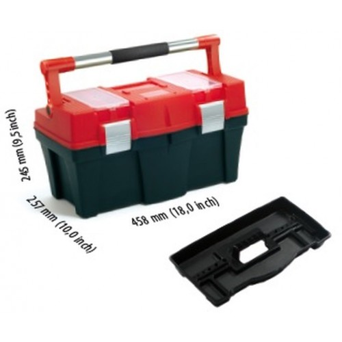 PROSPERPLAST PRACTIC Plastový kufr na nářadí červený, 458 x 257 x 245 mm N18APFI