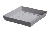 PROSPERPLAST LOFLY miska pod květináč 16,5x16,5x2,7cm, šedá PPLFQ165