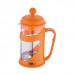 RENBERG Konvička na čaj a kávu French Press 600 ml oranžová RB-3101oran