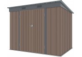 Riwall RMSP 6x8 Brown - zahradní domek kovový 2,4 x 1,8 m SM-F68K-H158-B