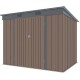 Riwall RMSP 6x8 Brown - zahradní domek kovový 2,4 x 1,8 m SM-F68K-H158-B