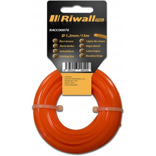 Riwall PRO Žací struna pr. 1,2mm, délka 15m, čtvercový průřez RACC00076