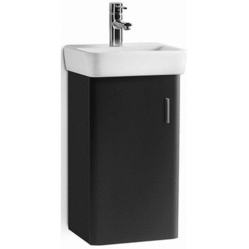 Roca Senso Square skříňka pro umývátko 35 cm, matný lak, černá, panty vlevo 7856303868