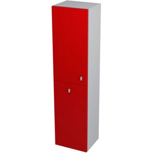 SAPHO AILA 55647 skříňka vysoká s košem 35x140x30cm, levá, červená/stříbrná