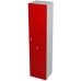 SAPHO AILA 55672 skříňka vysoká s košem 35x140x30cm, pravá, červená/stříbrná