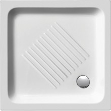 SAPHO Keramická sprchová vanička, čtverec 80x80x10cm 438011