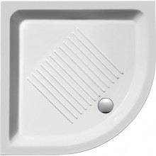 SAPHO Keramická sprchová vanička, čtvrtkruh 90x90x12cm, R550 449011