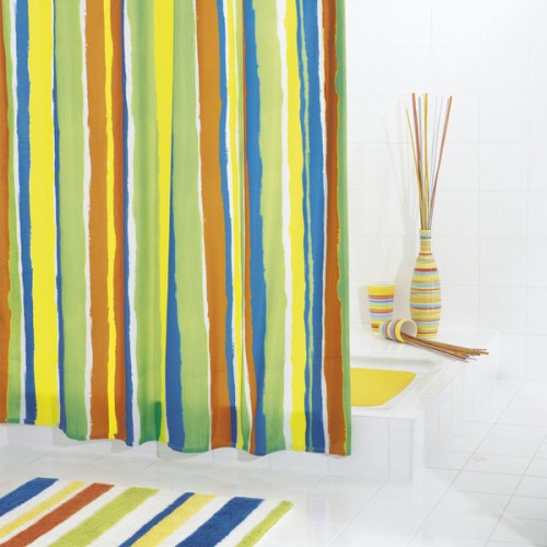 SAPHO TUTU sprchový závěs 180x200cm, polyester, pruhy 48360
