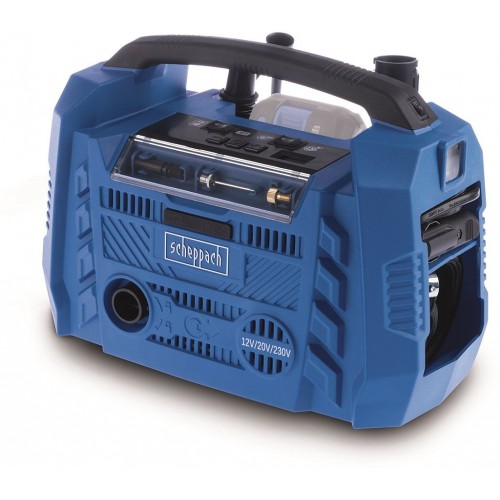 SCHEPPACH Air Force 6 - hybridní kompresor (20 V aku, 12 V, 230 V) 5906159901