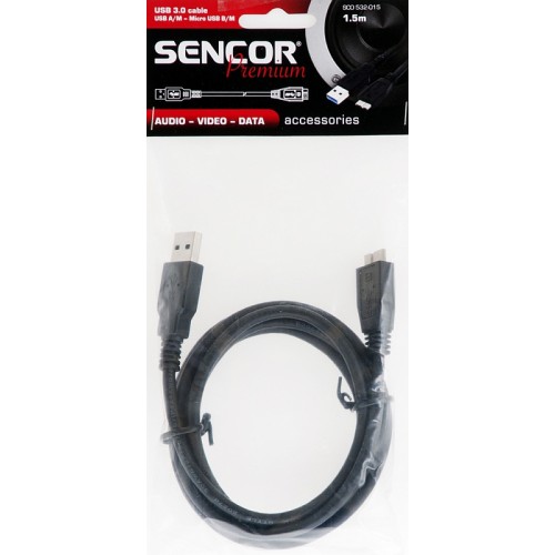 SENCOR USB kabel SCO 532-015 USB3.0 A/M-Micro B 35039762 SENCOR USB kabel SCO 532-015 USB3.0 A/M-Micro B 35039762