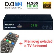 DI-WAY PRO2020 set-top-box FullHD s HEVC H.265 DVB-T2, USB přijímač J4722U22