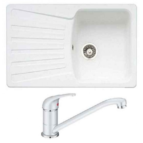 BLANCO SET dřez NOVA 45 S Silgranit + dřezová baterie DARAS bílá