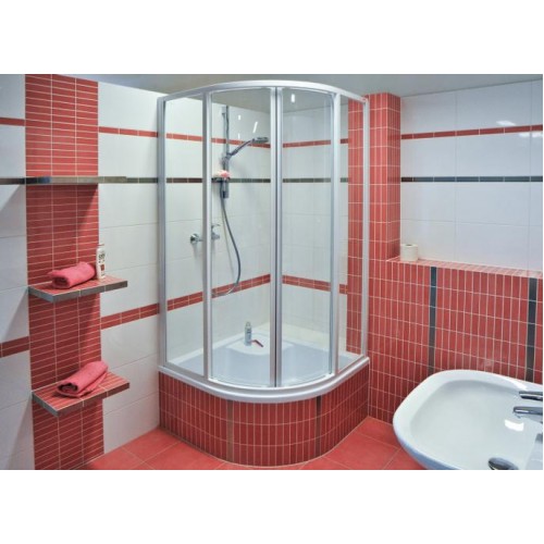RAVAK Supernova SKCP4-90 čtvrtkruhový sprchový kout Sabina, satin+grape 31177VU00ZG
