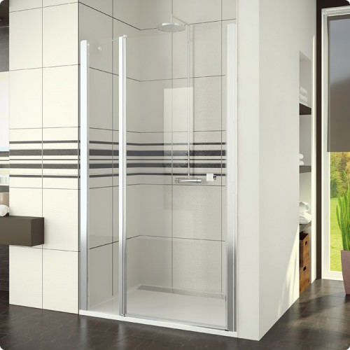 RONAL SL13 Swing-Line jednokřídlé dveře+pevná stěna, 120cm, chrom/čiré sklo SL1312005007