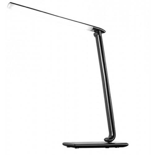 SOLIGHT LED stolní lampička stmívatelná, 12W, volba teploty světla, USB, černý lesk WO37-B