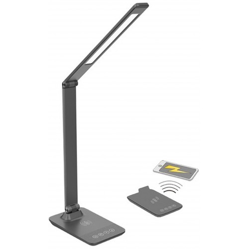 SOLIGHT LED stmívatelná lampička s bezdrátovým nabíjením, změna chromatičnosti, šedá WO55-G