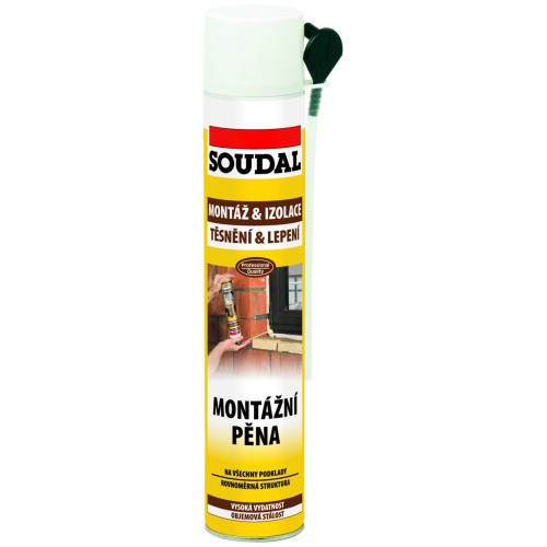VÝPRODEJ SOUDAL PUR pěna montážní 750 ml, trubičková PROŠLÉ DATUM EXP.1/2017