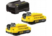 STANLEY SFMCB12D2 FatMax Startovací sada V20 2x2,0Ah (2 baterie + nabíječka)