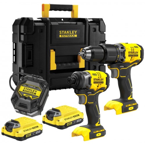 STANLEY SFMCK461D2T FatMax V20 Aku kombinovaná sada (18V/2x2,0Ah), Tstak STANLEY SFMCK461D2T FatMax V20 Aku kombinovaná sada (18V/2x2,0Ah), Tstak