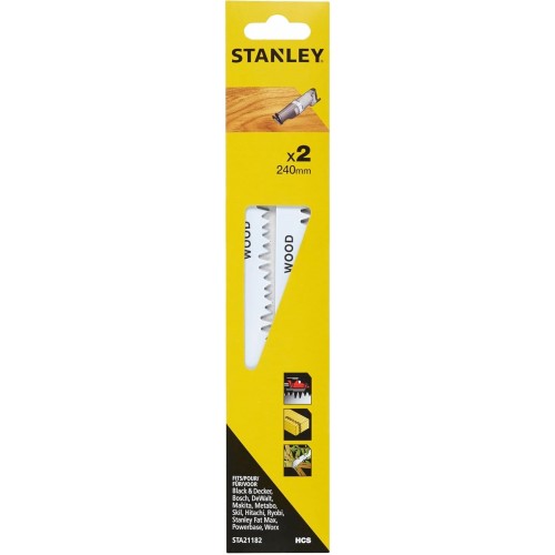 STANLEY STA21182 Pilové listy HCS na větve pro mečovou pilu, délka 240mm, 2ks STANLEY STA21182 Pilové listy HCS na větve pro mečovou pilu, délka 240mm, 2ks