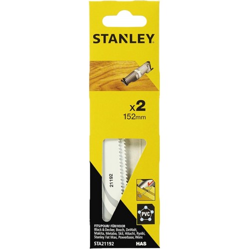 STANLEY STA21192 Pilové listy HAS na dřevo, dřevo s hřebíky, plasty pro mečovou pilu 152mm STANLEY STA21192 Pilové listy HAS na dřevo, dřevo s hřebíky, plasty pro mečovou pilu 152mm