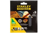 STANLEY STA39257-XJ Brusné mřížky pro excentrickou brusku 125mm, P120, 3ks