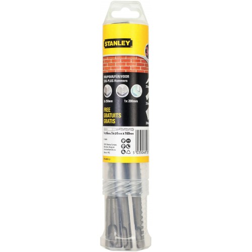 STANLEY STA54400 Sekáče a vrtáky SDS+: 6x160mm, 8x160mm, sekáč špičatý, plochý, široký