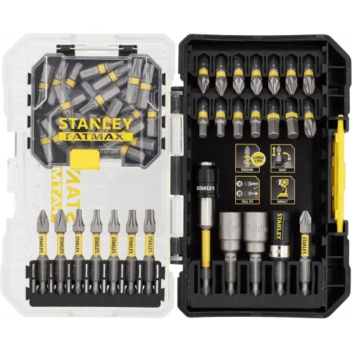 STANLEY STA88559-XJ FatMax 55dílná sada 25 a 50mm bitů