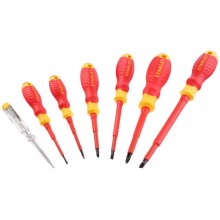 STANLEY STHT60031-0 7dílná sada izolovaných šroubováků VDE (plochý, PZ a zkoušečka)