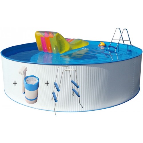 Bazén New Splasher 3,5 x 0,9 m s kovovou konstrukcí, filtrace 1,7 m3/h 0011000