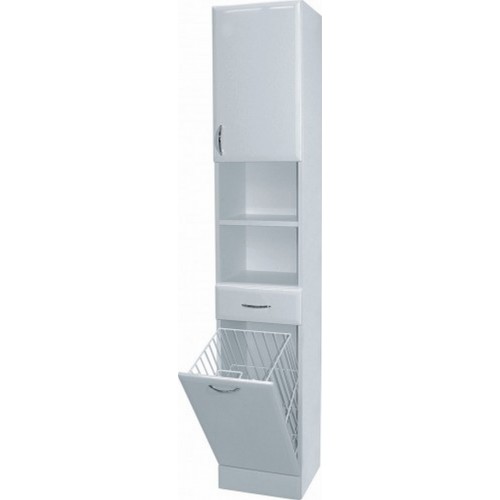 INTEDOOR AZZURRA vysoká koupelnová skříňka na soklu pravá AZSVP35PK/63
