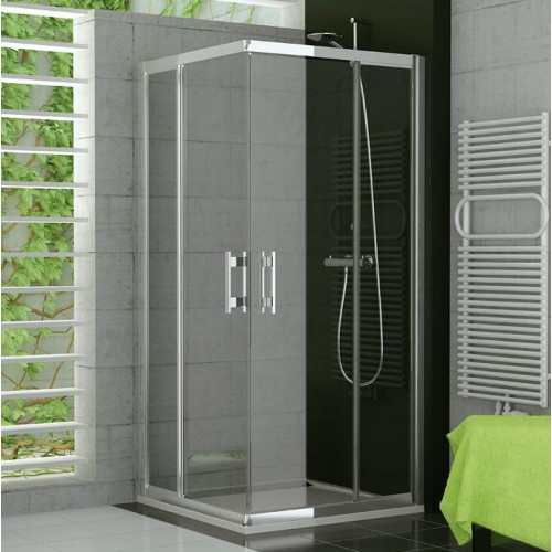 RONAL TED2 TOP-Line rohový vstup 100cm, pravý díl, aluchrom/linie TED2G10005051