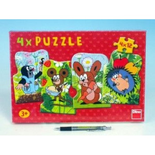 Puzzle Krtek a kamarádi 13x19cm 4x12 dílků 21333024