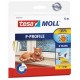TESA MOLL Gumové těsnění, bílé, na okna a dveře, P profil, 6m 05390-00102-00