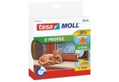 TESA MOLL Gumové těsnění, hnědé, na okna a dveře, E profil, 25m 05464-00103-00