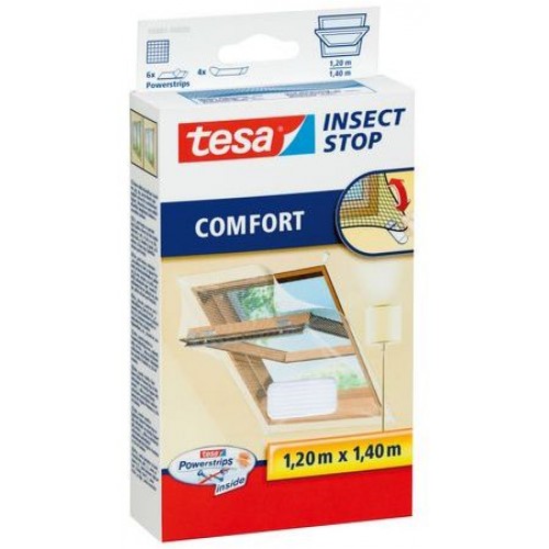 TESA Síť proti hmyzu do střešního okna COMFORT, bílá, 1,2m x 1,4m 55881-00020-00