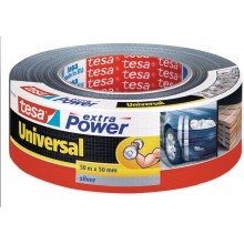 TESA Opravná páska Extra Power Universal, textilní, silně lepivá, stříbrná, 50m x 50mm 56389-00000-11