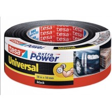 TESA Opravná páska Extra Power Universal, textilní, silně lepivá, černá, 50m x 50mm 56389-00001-05