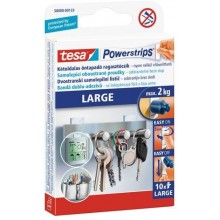 TESA Powerstrips Large, velké oboustranné proužky na připevňování, bílé, nosnost 2kg 58000-00132-20